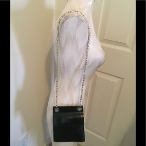 Mark Cross handbag black with heavy chain